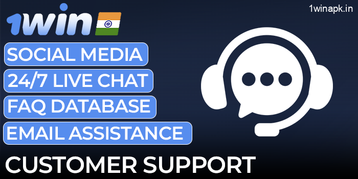 Customer support on the mobile 1Win